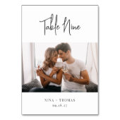 Moderne handgeschreven + klassieke serieforum foto kaart (Achterkant)