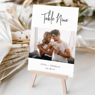 Moderne handgeschreven + klassieke serieforum foto kaart