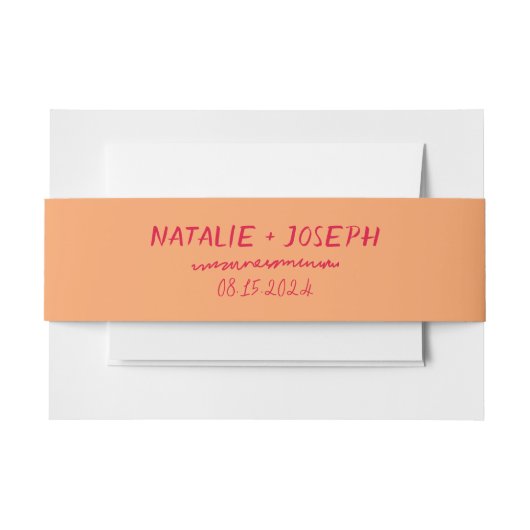 Moderne handgeschreven kleurrijke heldere retro br uitnodigingen wikkel (Voorkant Voorbeeld)