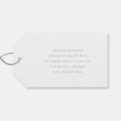 MODERNE HANDGESCHREVEN met liefde grijs witte teks Cadeaulabel (Achterkant Horizontaal)