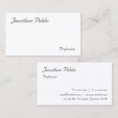 Moderne handgeschreven minimale Sjabloon legant Visitekaartje (Voorkant / Achterkant)