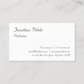 Moderne handgeschreven minimale Sjabloon legant Visitekaartje (Achterkant)