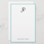 Moderne handgeschreven minimalistische Sjabloon va Briefpapier (Voorkant / Achterkant)