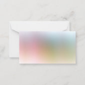 Moderne handgeschreven monogram kleurrijke Sjabloo Notitiekaartje (Achterkant)