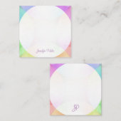 Moderne handgeschreven monogram voor script notitiekaartje (Voorkant / Achterkant)