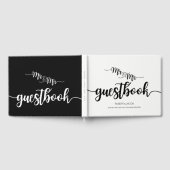 Moderne handgeschreven Mr. en Mr. Wedding Guestboo Gastenboek (Volledig)
