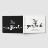 Moderne handgeschreven Mr. en Mrs Wedding Guestboo Gastenboek (Volledig)