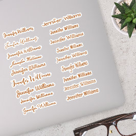 Moderne handgeschreven naam (18 stijlen) - Brons Sticker
