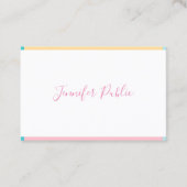 Moderne handgeschreven naam Eenvoudige Sjabloon Tr Visitekaartje (Voorkant)