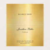 Moderne handgeschreven naam Gold Sjabloon Cool Visitekaartje (Binnenkant ongevouwen)