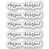 Moderne handgeschreven naam sticker (Voorkant)