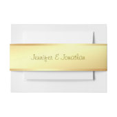 Moderne handgeschreven naam Tekst Gold Kijk Sjablo Uitnodigingen Wikkel (Voorkant Voorbeeld)