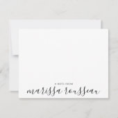  moderne handgeschreven notitie van scriptnaam notitiekaartje (Voorkant)