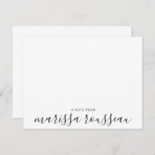 moderne handgeschreven notitie van scriptnaam notitiekaartje (Voorkant / Achterkant)