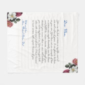 Moderne handgeschreven Notitieboek handgeschreven  Fleece Deken (Voorkant (Horizontaal))