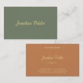 Moderne handgeschreven professionele luxe Sjabloon Visitekaartje (Voorkant / Achterkant)