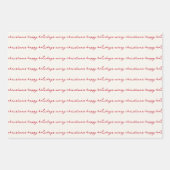 Moderne handgeschreven rood blauw groen vakantie inpakpapier vel (Voorkant)