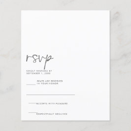 Moderne handgeschreven RSVP-kaart