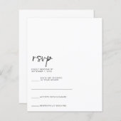 Moderne handgeschreven RSVP-kaart (Voorkant / Achterkant)