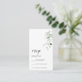 Moderne handgeschreven RSVP-kaart Informatiekaartje (Staand voorkant)