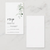 Moderne handgeschreven RSVP-kaart Informatiekaartje (Voorkant / Achterkant)