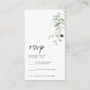 Moderne handgeschreven RSVP-kaart Informatiekaartje