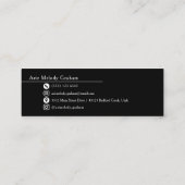 Moderne handgeschreven script afstudeer naamkaart mini visitekaartje (Achterkant)