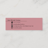 Moderne handgeschreven script afstudeernaamkaart mini visitekaartje (Achterkant)