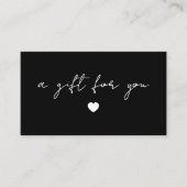 Moderne handgeschreven script cadeaubon kortingskaartje (Voorkant)