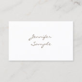 Moderne handgeschreven script dat uniek papier ops visitekaartje (Voorkant)