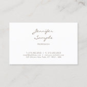 Moderne handgeschreven script dat uniek papier ops visitekaartje (Achterkant)