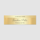 Moderne handgeschreven script elegant Gold Sjabloo Naamplaatje (Voorkant)