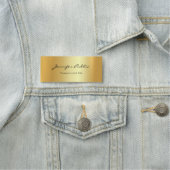 Moderne handgeschreven script elegant Gold Sjabloo Naamplaatje (In situ)
