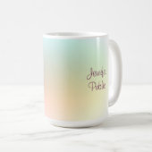 Moderne handgeschreven script elegant kleurrijke r koffiemok (Voorkant rechts)