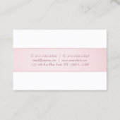 Moderne handgeschreven script elegant Roos Gold Wh Visitekaartje (Achterkant)
