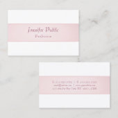 Moderne handgeschreven script elegant Roos Gold Wh Visitekaartje (Voorkant / Achterkant)