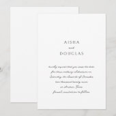 Moderne handgeschreven script Elegante trouwdag Save The Date (Voorkant / Achterkant)