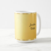 Moderne handgeschreven script Faux Gold Sjabloon Koffiemok (Voorkant rechts)