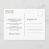 Moderne handgeschreven script foto-bruiloft aankondigingskaart (Achterkant)