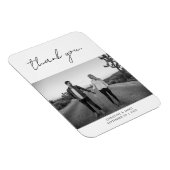 Moderne handgeschreven script foto bruiloft Bedank Magneet (Rechterzijde)