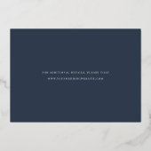 Moderne handgeschreven script foto save the date folie uitnodiging (Achterkant)