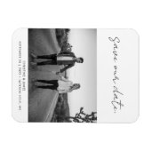 Moderne handgeschreven script foto Weduwnaar Opsla Magneet (Horizontaal)