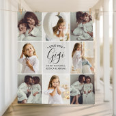 Moderne handgeschreven script Love You Gigi 8-foto Fleece Deken