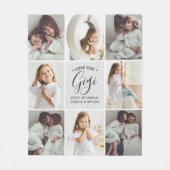 Moderne handgeschreven script Love You Gigi 8-foto Fleece Deken (Voorkant)