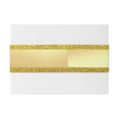 Moderne handgeschreven script tekst Gold Glitter T Uitnodigingen Wikkel (Achterkant Voorbeeld)