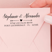 Moderne handgeschreven script voor het retourneren zelfinktende stempel