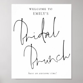 Moderne handgeschreven script Welkom bij Bridal Br Poster