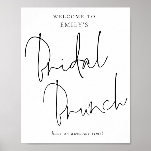 Moderne handgeschreven script Welkom bij Bridal Br Poster (Voorkant)