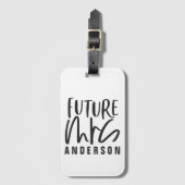 Moderne handgeschreven scriptkalligrafie toekomst  bagagelabel (Voorkant (verticaal))