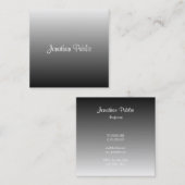 Moderne handgeschreven scriptnaam Elegante Sjabloo Vierkante Visitekaartje (Voorkant / Achterkant)